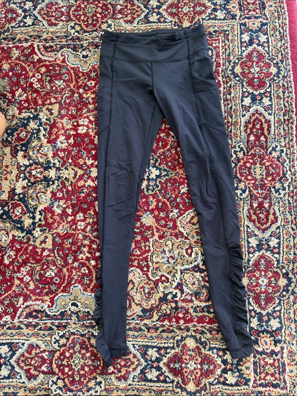 Lululemon Black Ruched Leggings